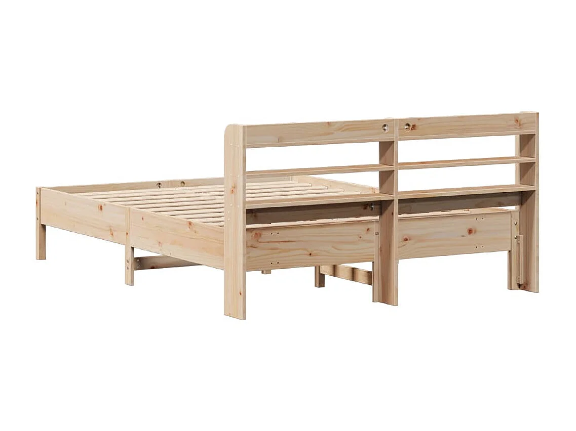 Struttura letto senza materasso 140x190 cm in legno massello di pino