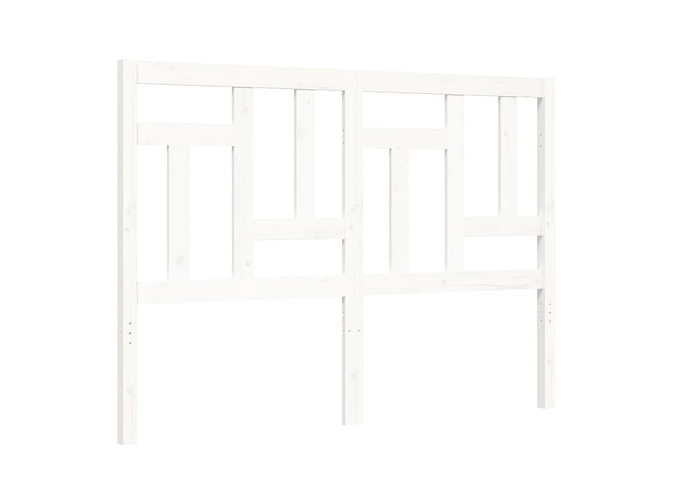 Struttura letto in legno massello bianco senza materasso