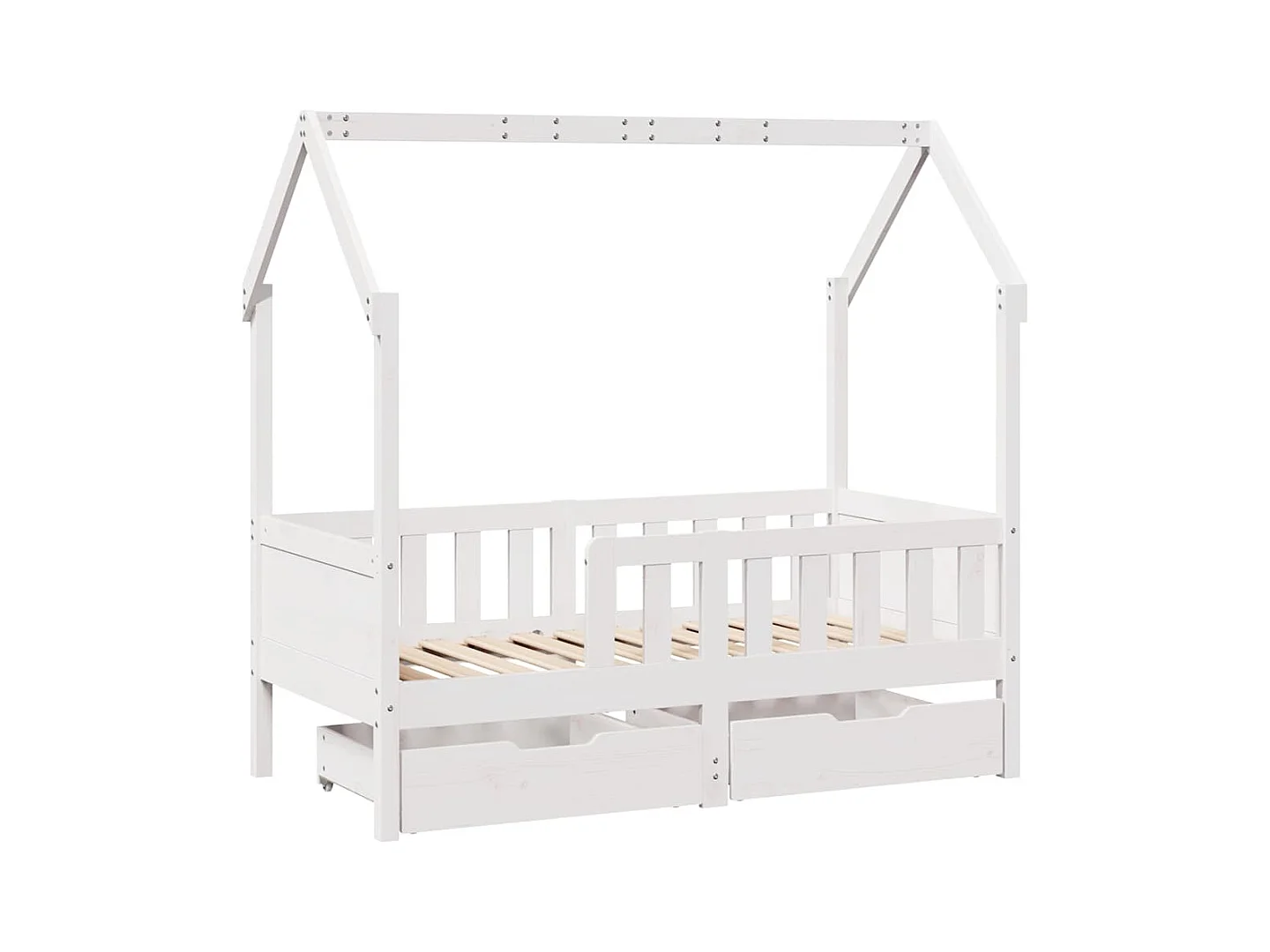 Estructura de cama infantil con cajones sin colchón 80x170 cm madera