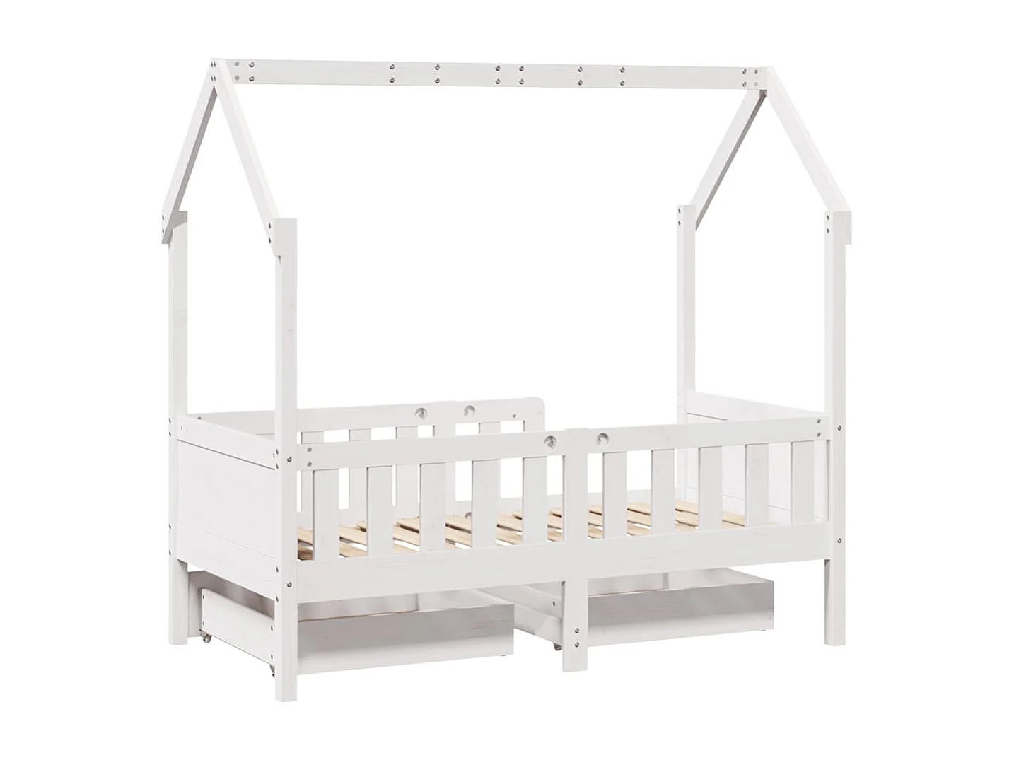 Estructura de cama infantil con cajones sin colchón 80x170 cm madera