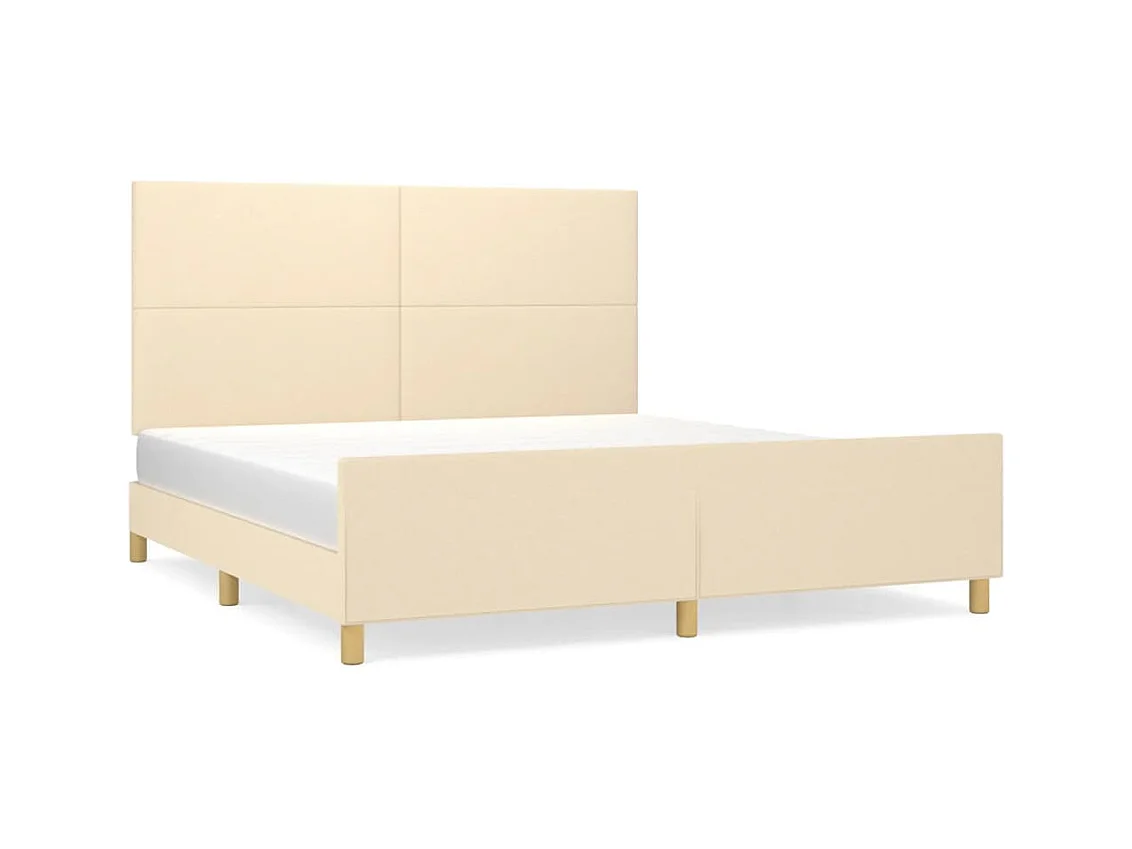 Bedframe zonder matras crème 180x200 cm stof
