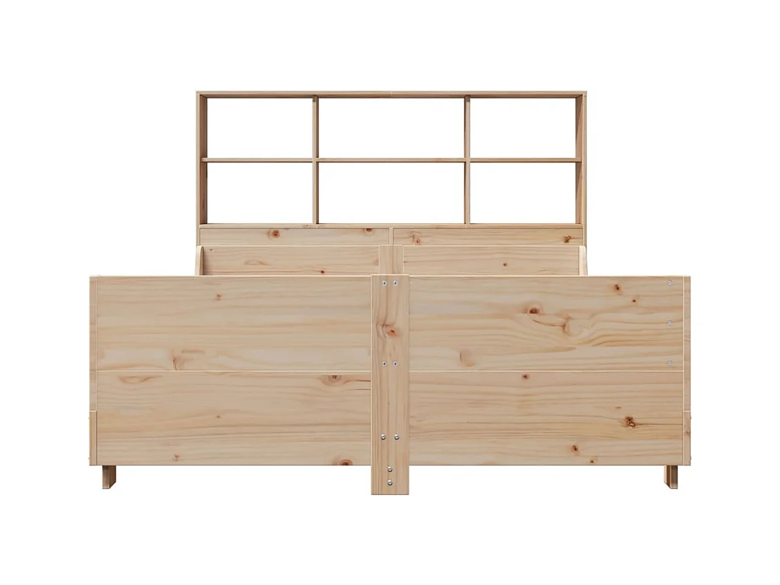 Cama biblioteca sin colchón 150x200 cm madera maciza