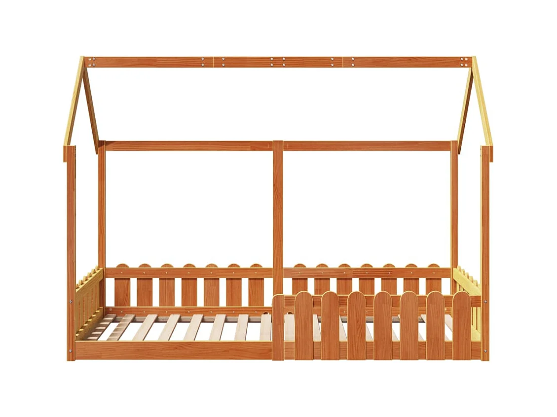 Estructura de cama infantil forma de casa sin colchón 90x190 cm