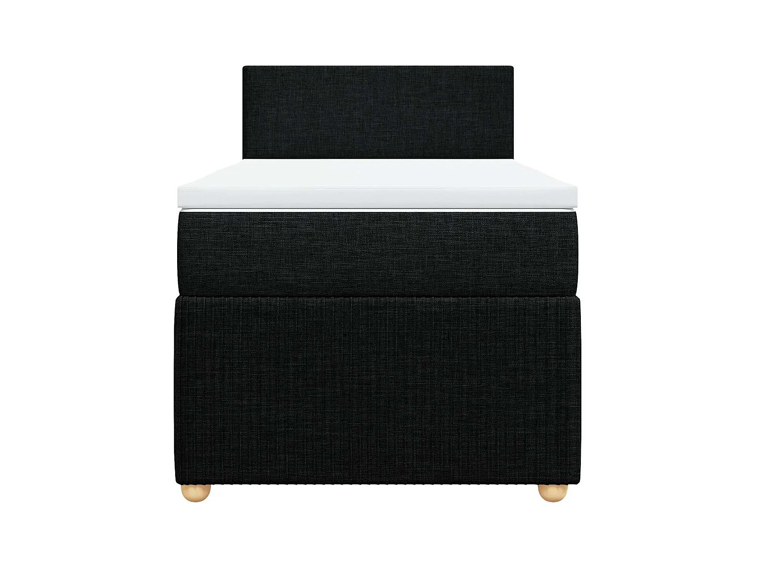 Sommier à lattes de lit avec matelas Noir 90x190 cm Tissu