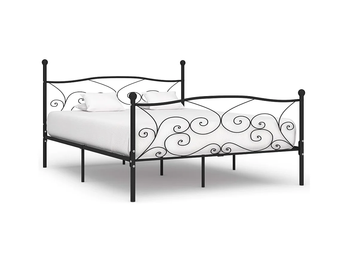 Struttura letto senza materasso con rete a doghe metalliche 200x200cm