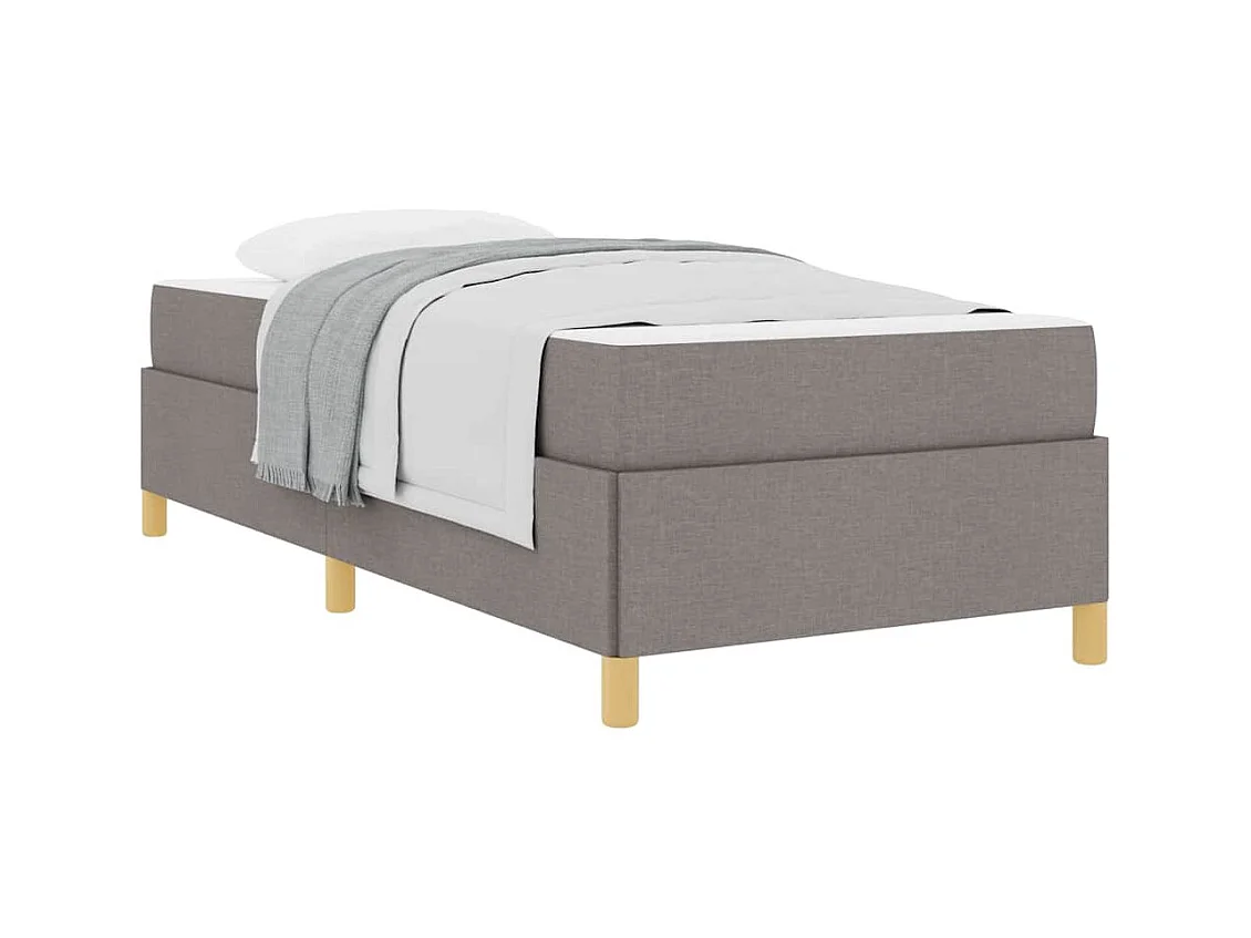 Boxspringbed met matras Taupe en wit 90 x 190 cm stof