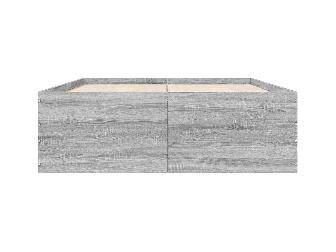 Estructura de cama sin colchón sonoma gris 140x200 cm