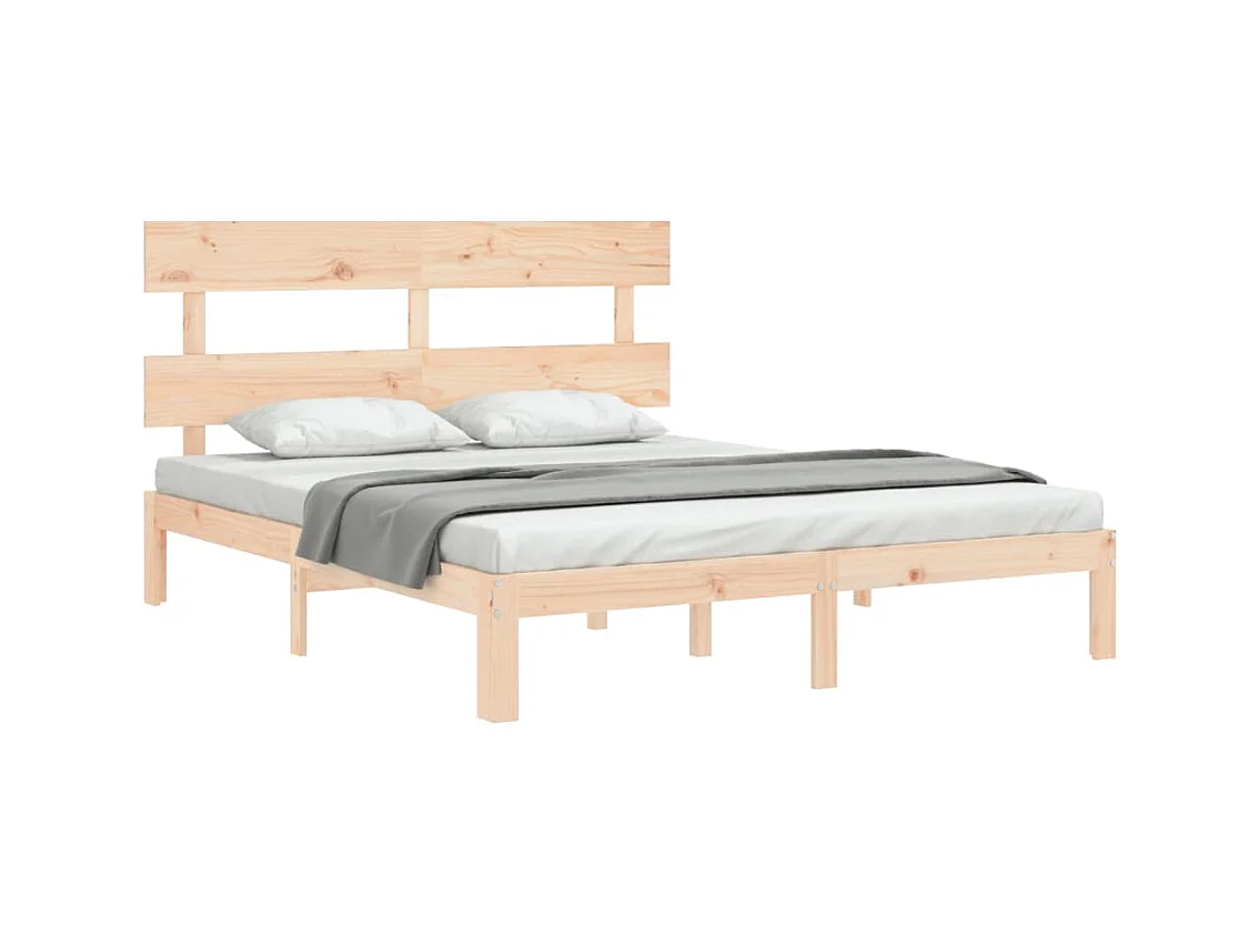 Struttura letto senza materasso 160x200 cm in legno massello di pino