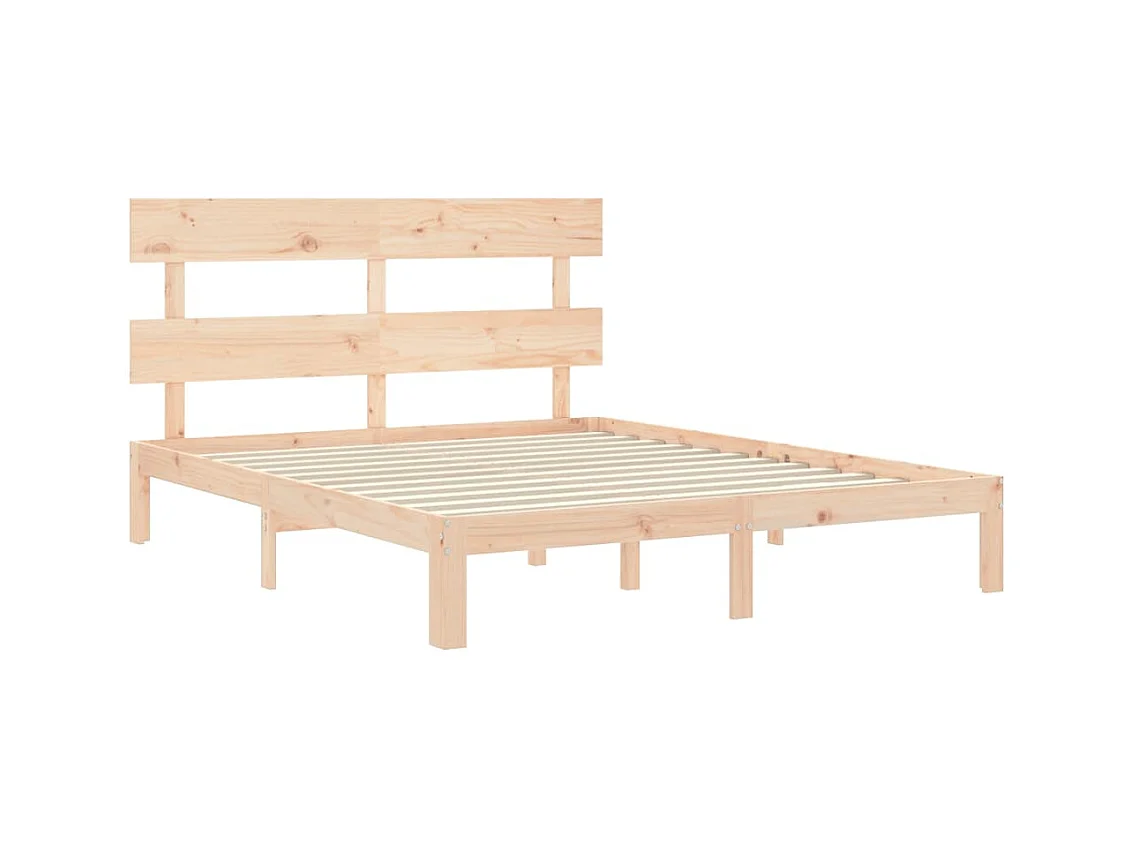 Struttura letto senza materasso 160x200 cm in legno massello di pino