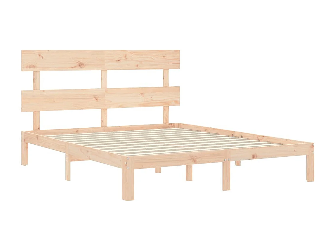 Struttura letto senza materasso 160x200 cm in legno massello di pino
