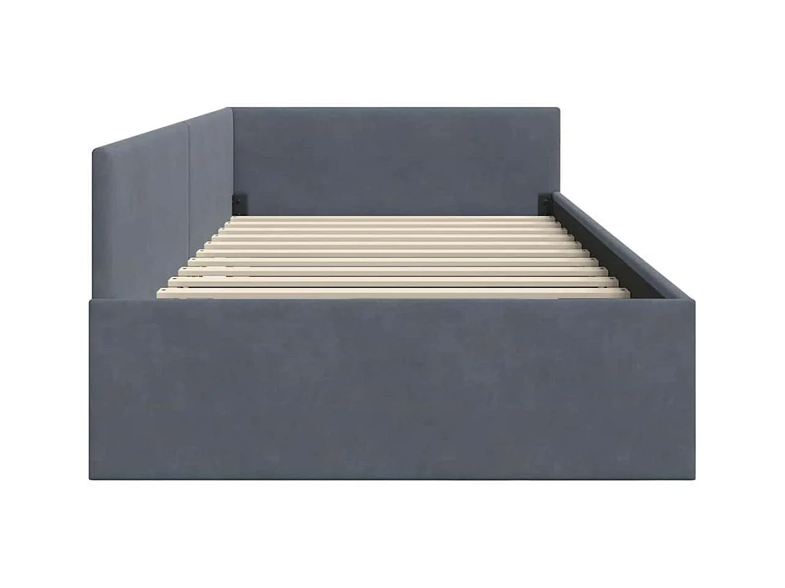 Estructura de cama de esquina Otro Gris oscuro 90 x 200 cm