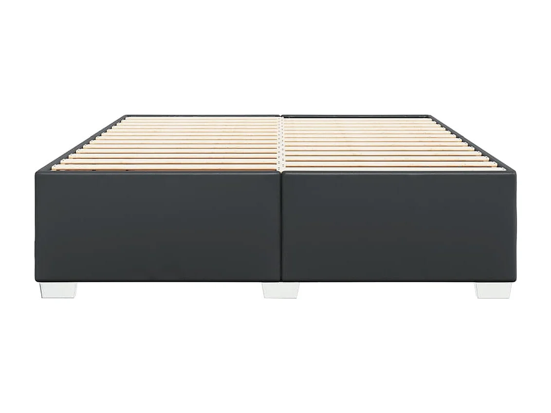 Struttura letto senza materasso nero 200x200 cm similpelle