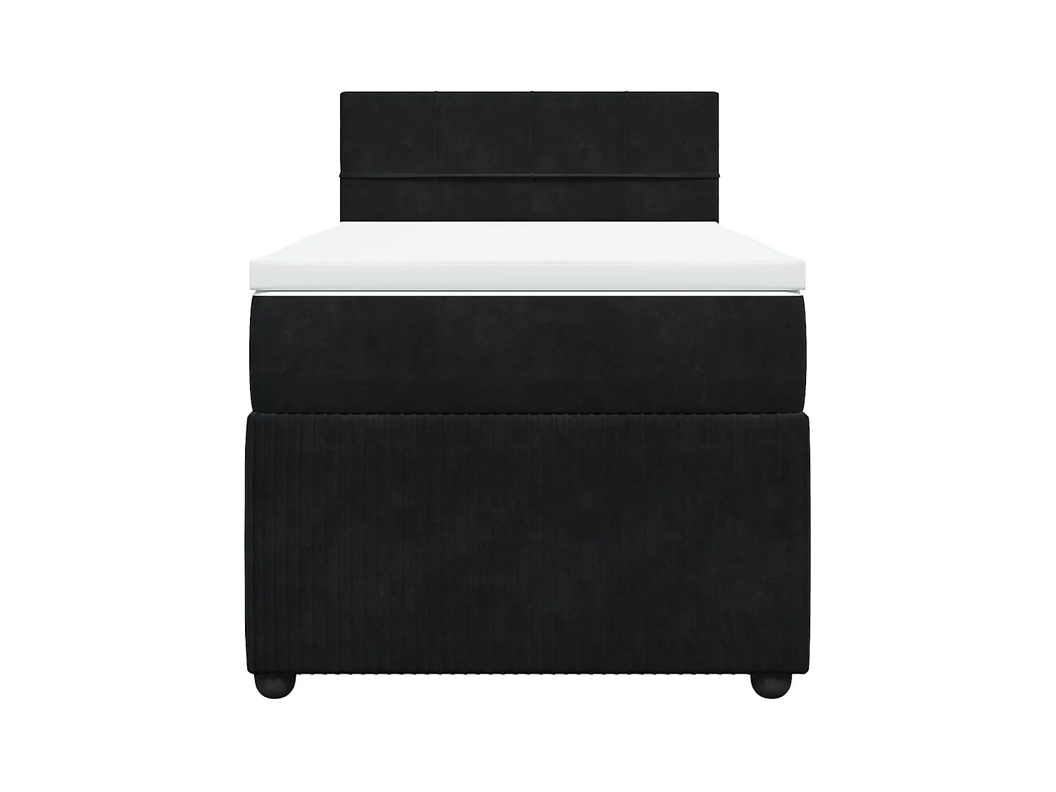 Lattenrost und Matratze Schwarz 80x200 cm Samt