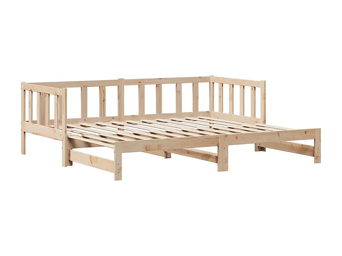 Divano letto con rotelle e cassetti senza materasso 80x200 cm