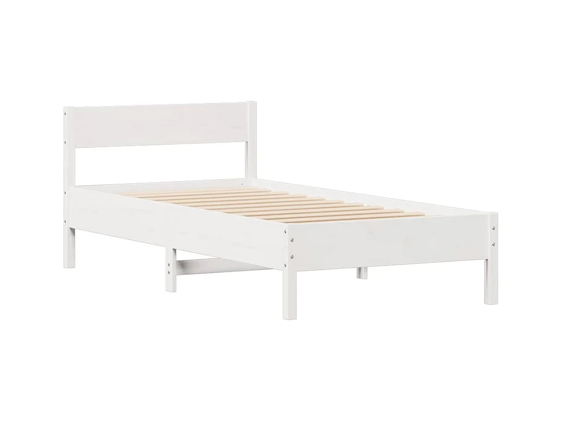 Bedframe zonder matras wit 90x200 cm massief grenenhout