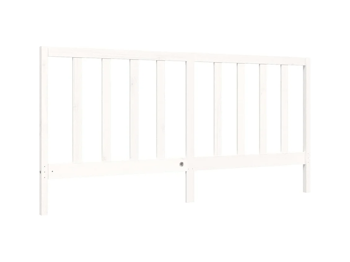 Estructura de cama sin colchón blanca 200x200 cm madera maciza de pino