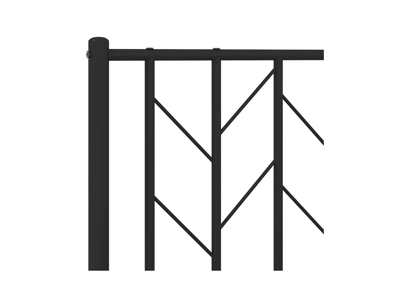 Metalen bedframe zonder matras met zwart voeteneinde 160x200cm