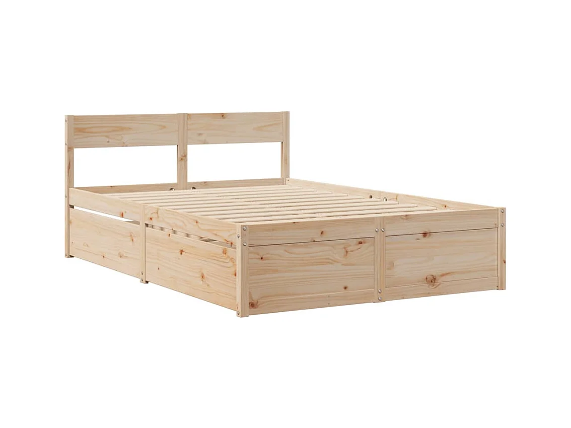 Bedframe zonder matras 120x190 cm massief grenenhout