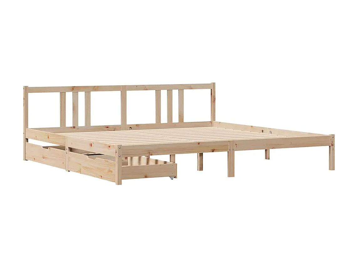 Cadre de lit sans matelas 200x200 cm bois massif de pin