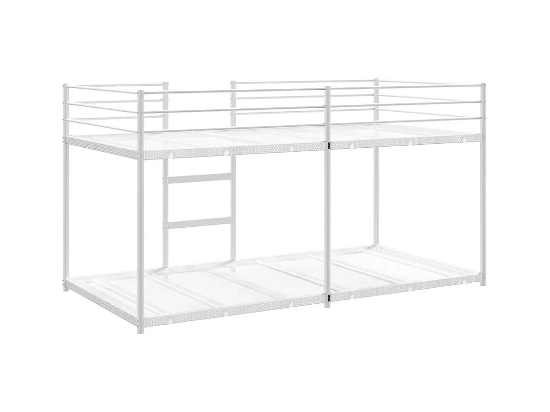 Litera blanca sin colchón 75x190 cm acero