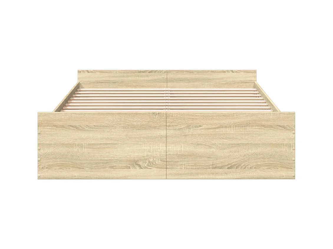 Bedframe met lades zonder matras sonoma eiken 160x200 cm