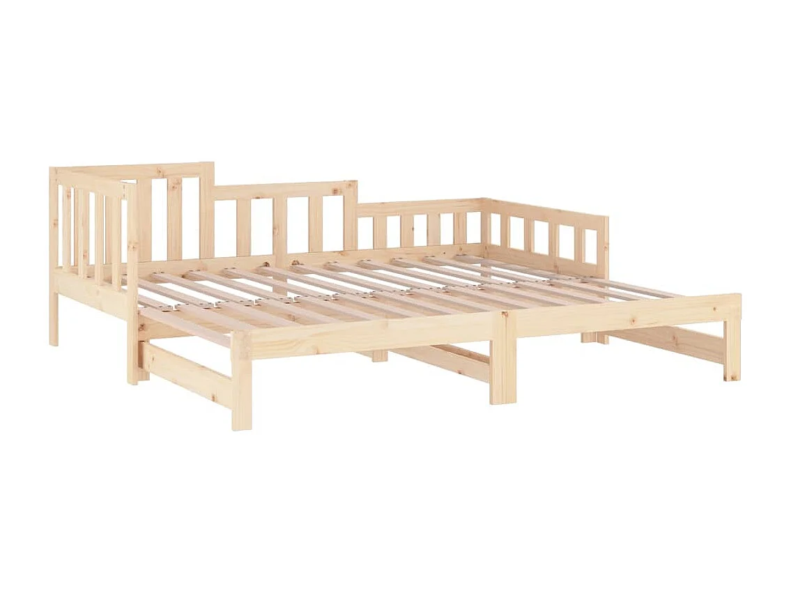 Letto scorrevole senza materasso 2x(90x190) cm Legno massello di pino