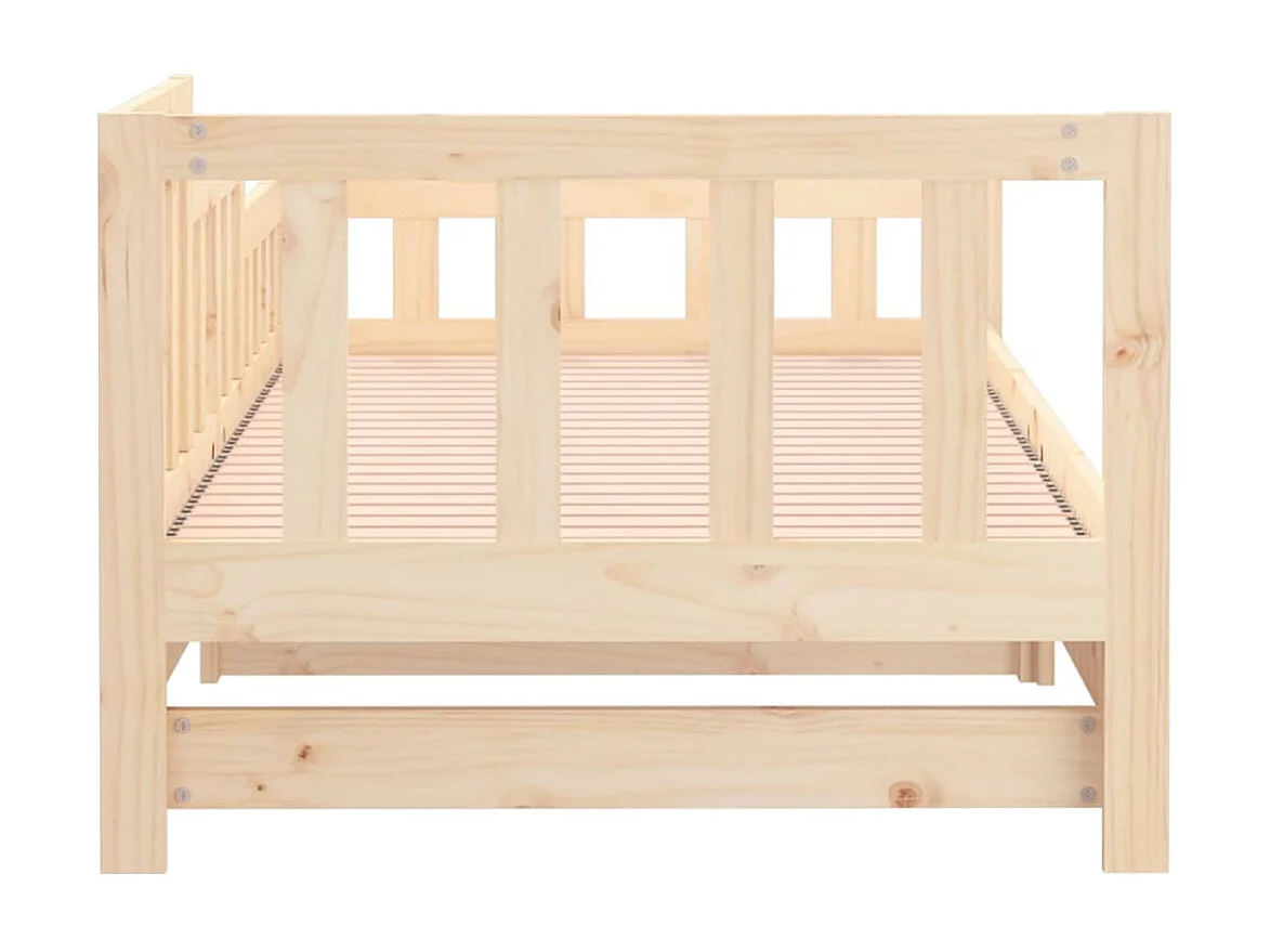 Letto scorrevole senza materasso 2x(90x190) cm Legno massello di pino