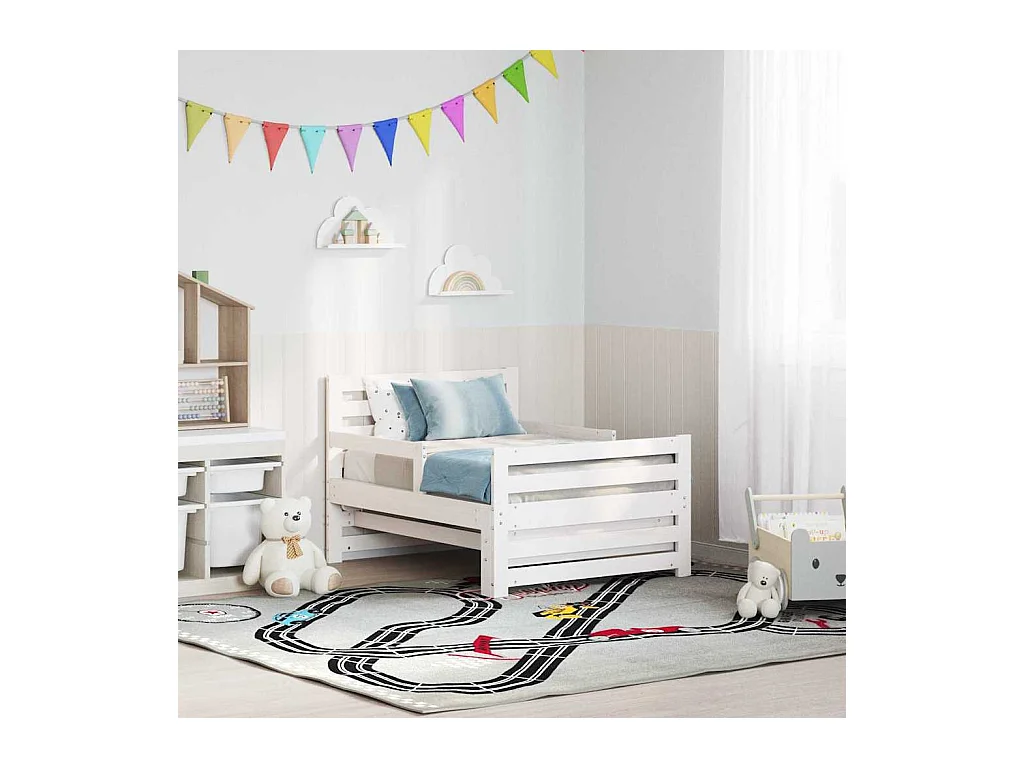 Lit extensible pour enfants Autre Blanc 80 x 130 / 165 / 200 cm