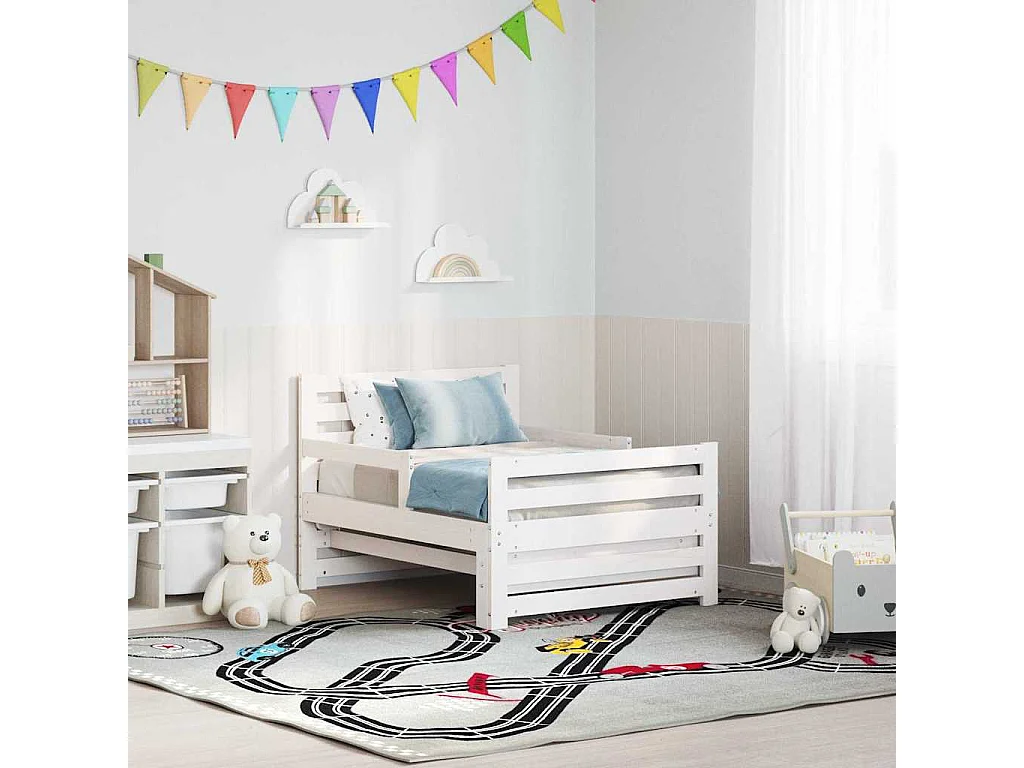 Lit extensible pour enfants Autre Blanc 80 x 130 / 165 / 200 cm