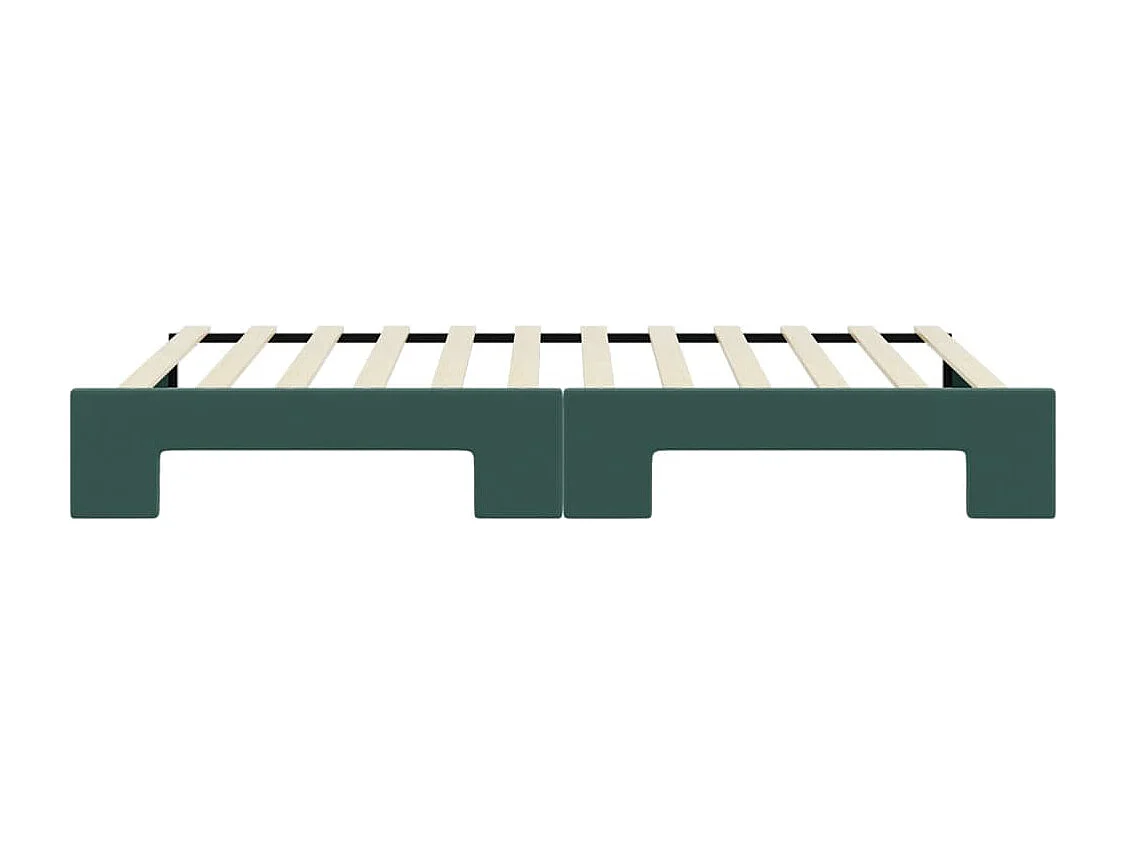 Divano letto con letto estraibile senza materasso verde scuro 100x200 cm