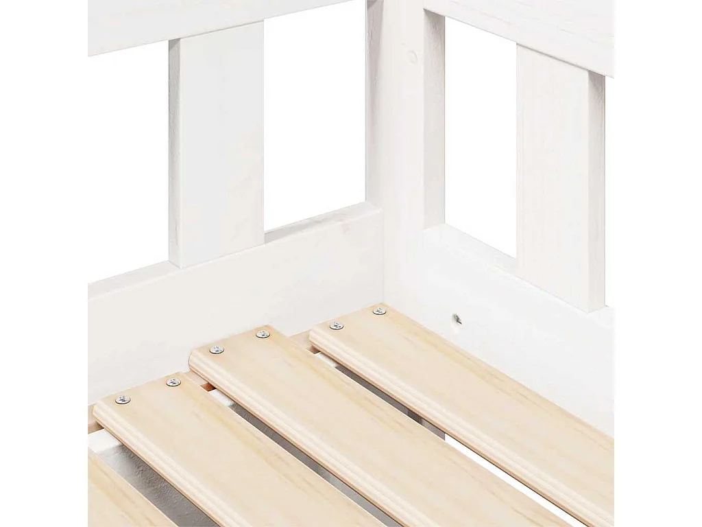 Cama de día con nido y cajones sin colchón blanco 90x200cm