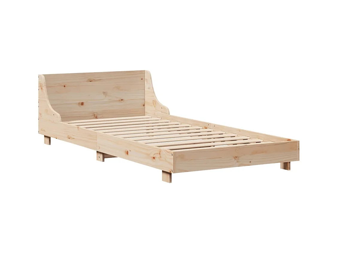 Struttura letto senza materasso 90x190 cm in legno massello di pino