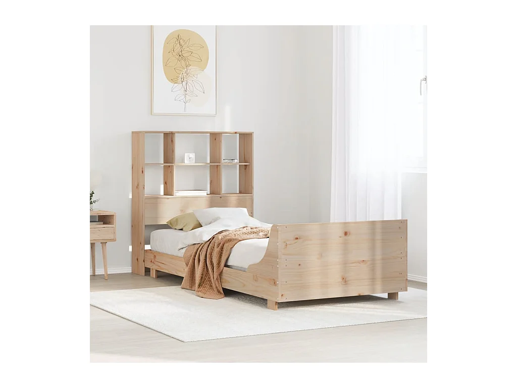 Cadre de lit sans matelas 90x190 cm bois de pin massif
