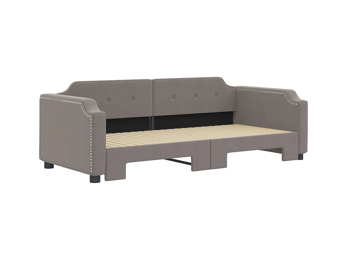 Divano letto con letto estraibile senza materasso tortora 90x200 cm