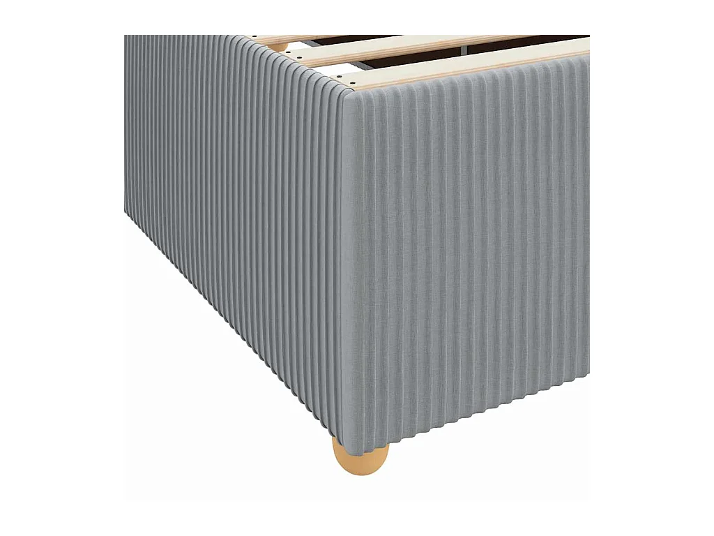 Estructura de cama con colchón Tejido gris claro 80 x 200 cm