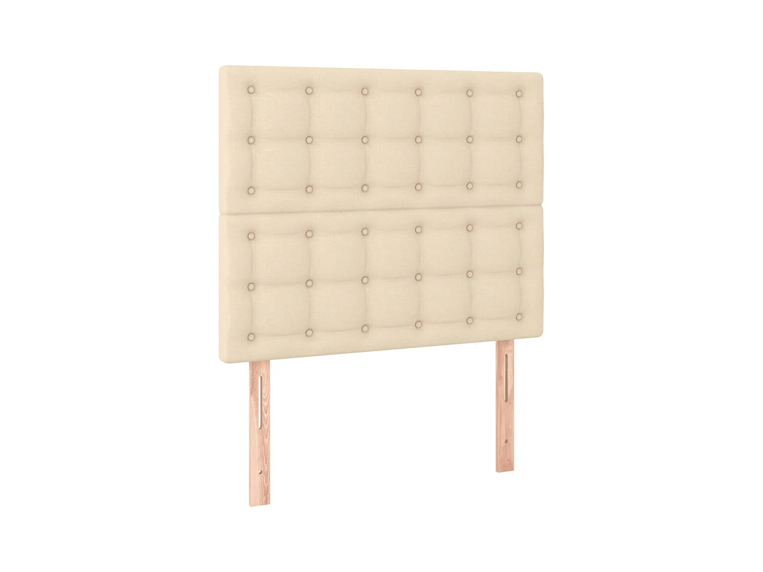 Cadre de lit sans matelas crème 120x200 cm tissu