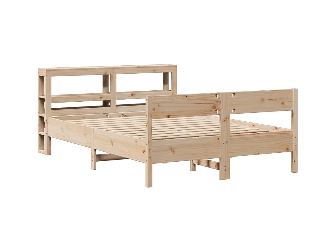 Struttura letto senza materasso 160x200 cm in legno massello di pino