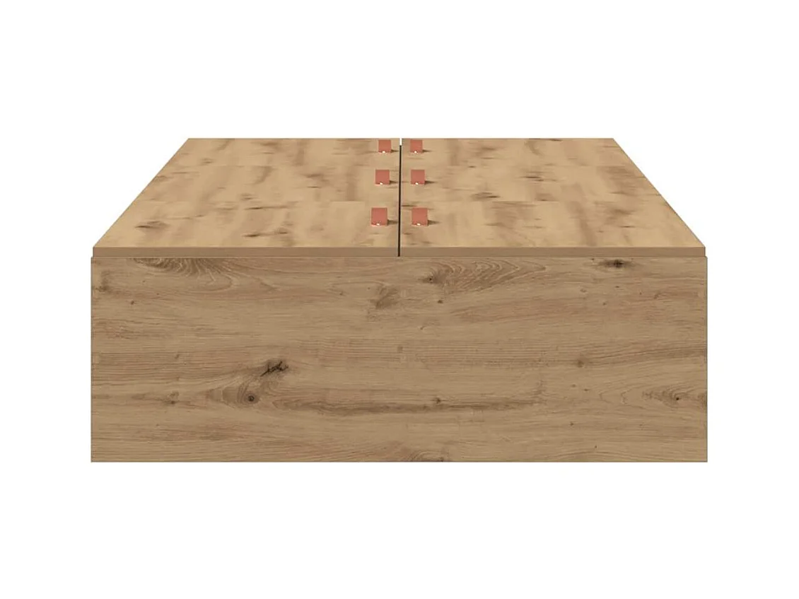 Estructura de cama de roble artesanal de 90 x 200 cm de madera de ingeniería