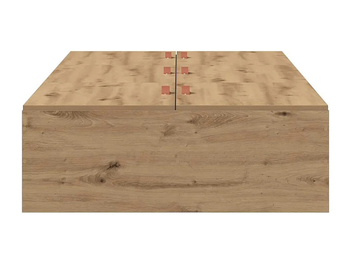 Struttura letto in rovere artigianale 90 x 200 cm in legno ingegnerizzato