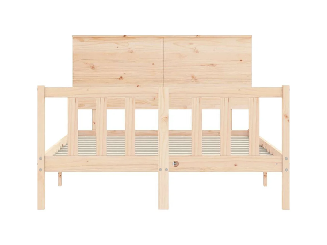 Struttura letto senza materasso 140x190 cm in legno massello di pino