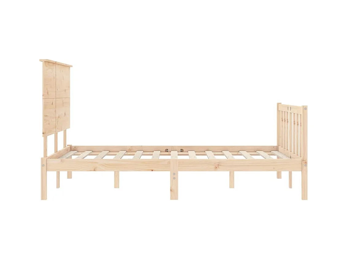 Struttura letto senza materasso 140x190 cm in legno massello di pino