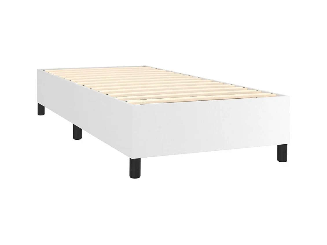 Somier de láminas con colchón Blanco 90x200 cm Polipiel