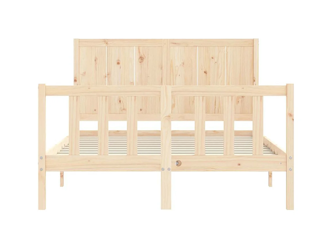 Struttura letto senza materasso 140x200 cm in legno massello di pino