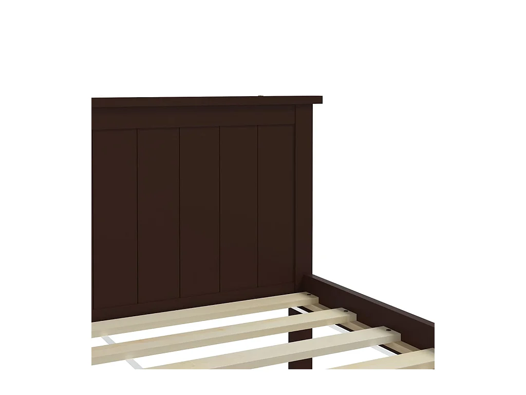 Bettgestell ohne Matratze dunkelbraun Kiefer massiv 160x200 cm