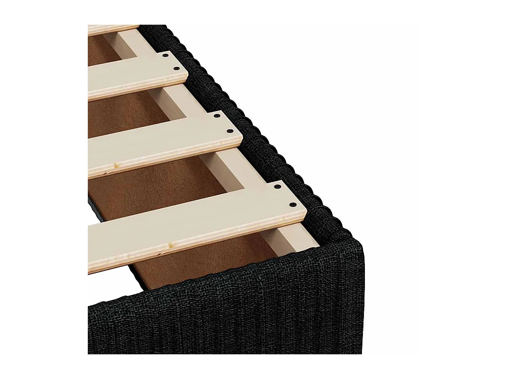 Lattenbodem met matras Zwart 90x190 cm Stof