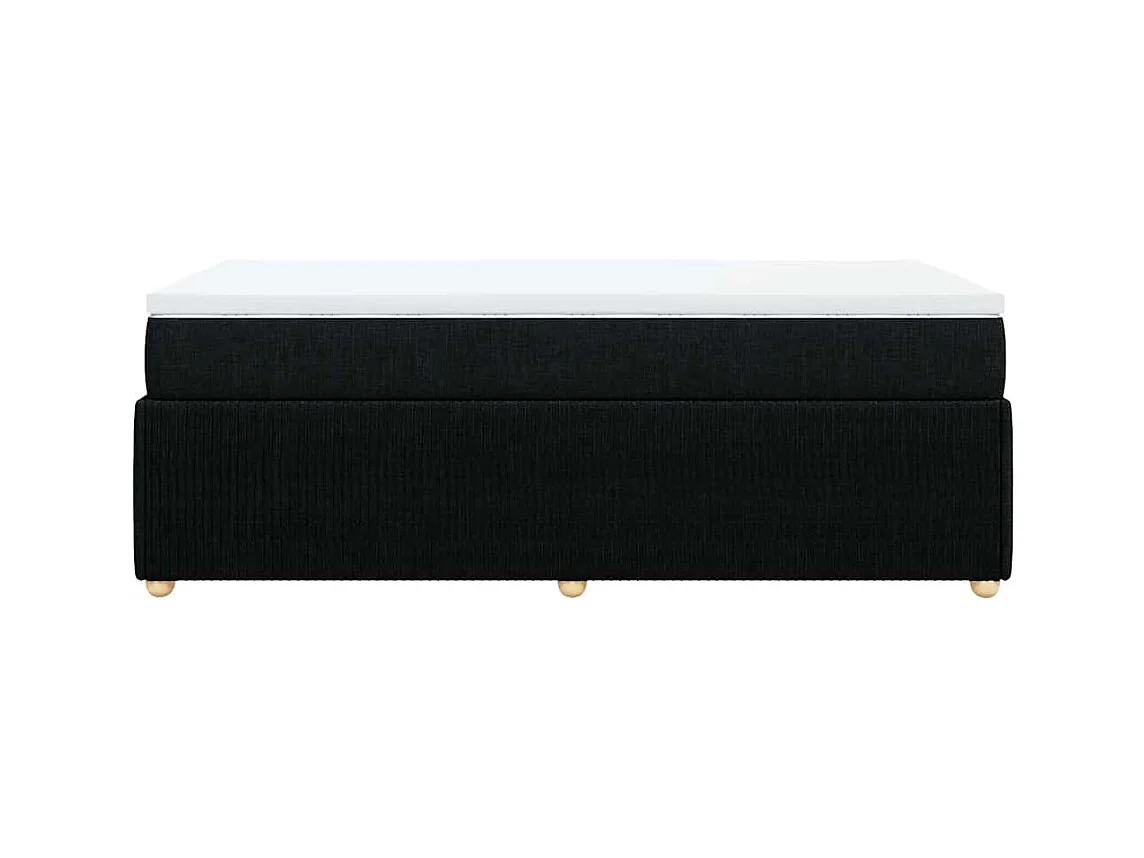 Lattenbodem met matras Zwart 90x190 cm Stof