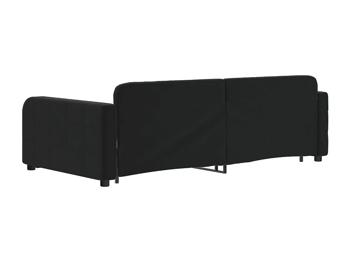 Dagbed met onderschuifbed en lades zonder matras zwart 100x200cm