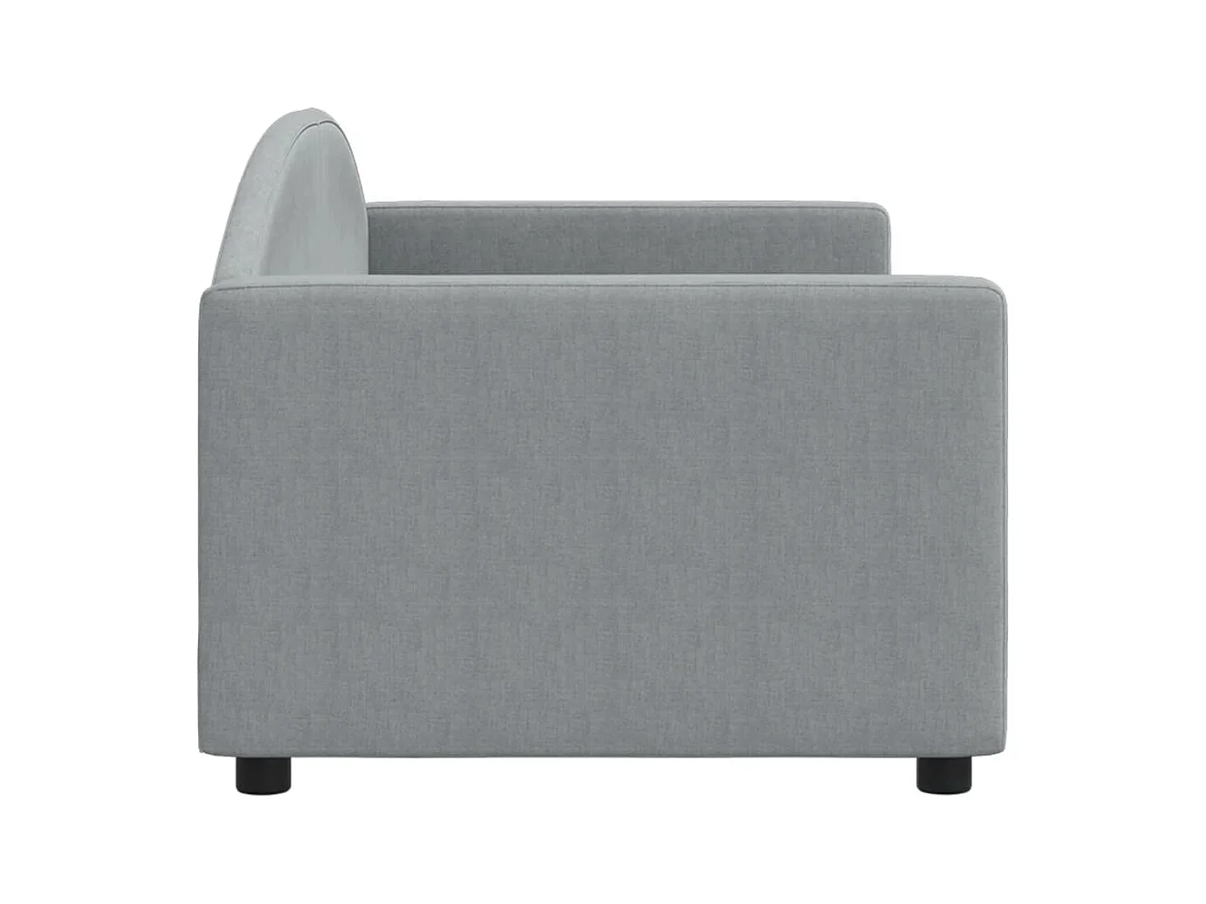 Lit de repos sans matelas gris clair 80x200 cm tissu