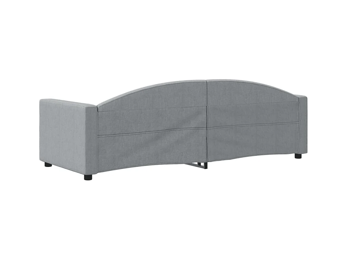 Lit de repos sans matelas gris clair 80x200 cm tissu