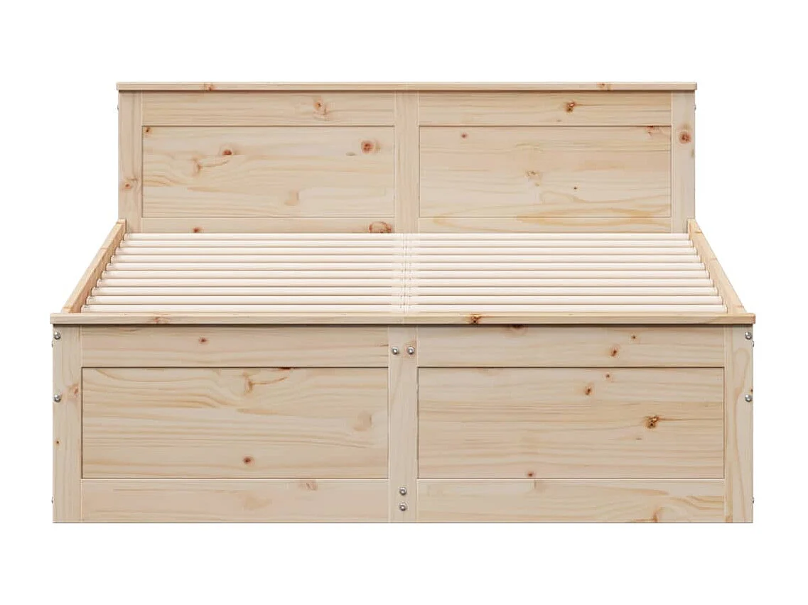 Struttura letto senza materasso con testiera 140x200 cm in legno di pino